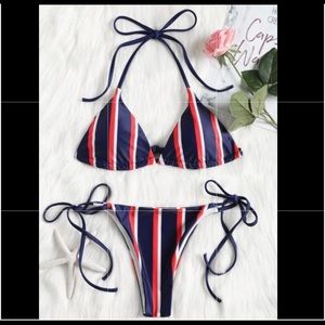 BRAND NEW Zaful Striped Bikini